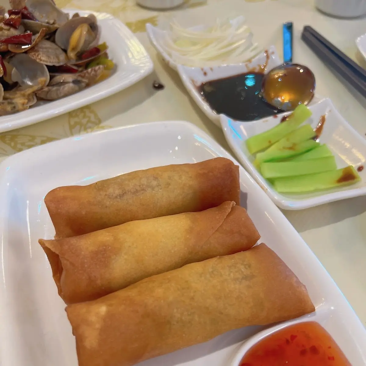 素春卷 Vegetable Spring Rolls 4pc, 海边人(白石店) Fishermans Chinese Fusion